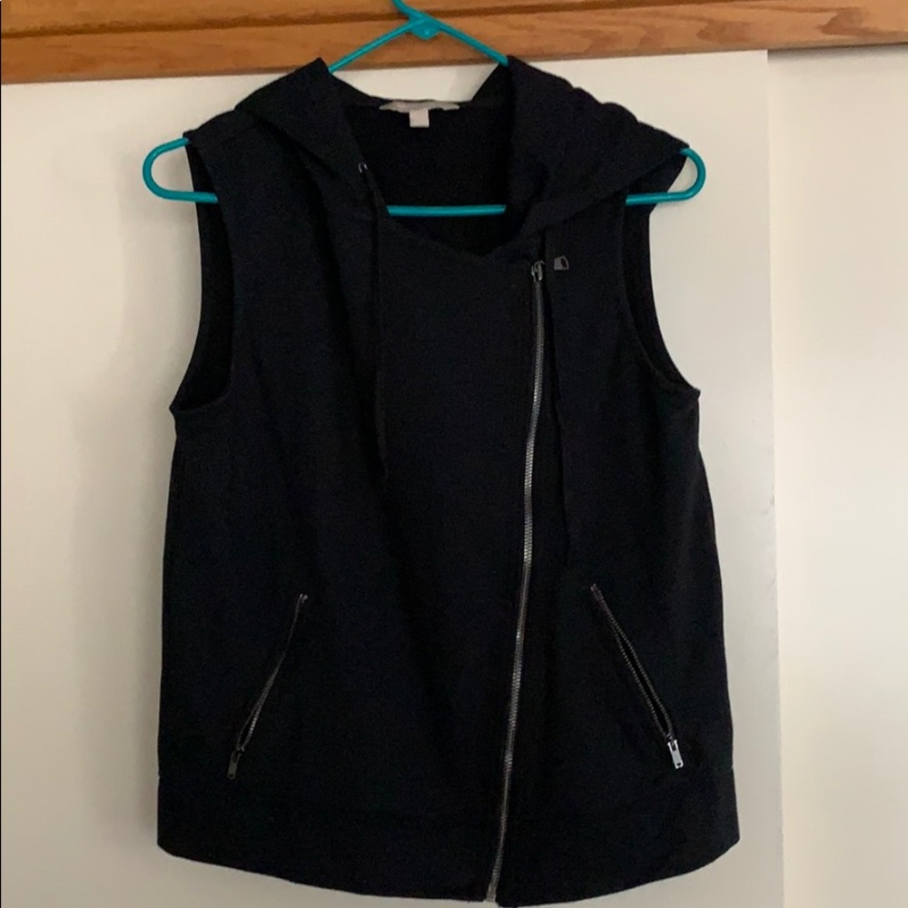 Black Banana Republic hooded vest
